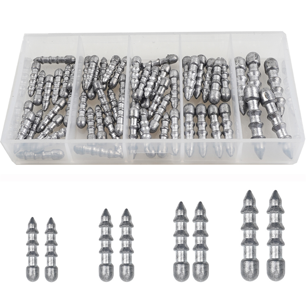 Fishing Lure Accessories - 60 SZTUK Obciążniki do gwoździ Worm