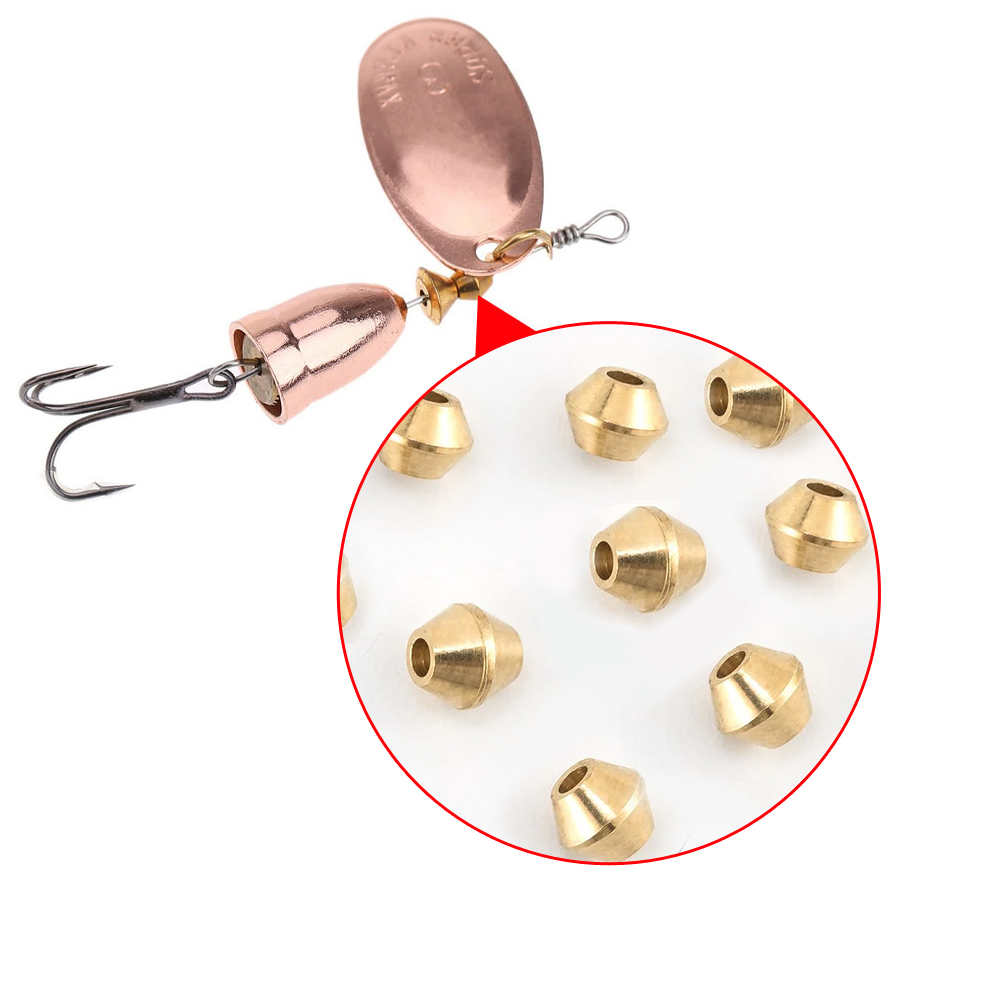Fishing Lure Spinner - 40 szt. Mosiężnych koralików wędkarskich DIY