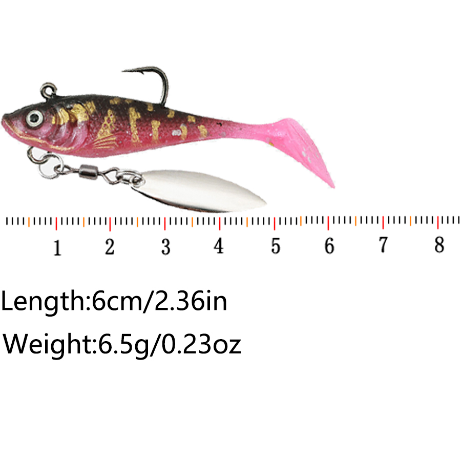 5 SZTUK PRZYNĘT MIĘKICH Z OSTR – Fishing Lure Blade Bait recenzja i cena