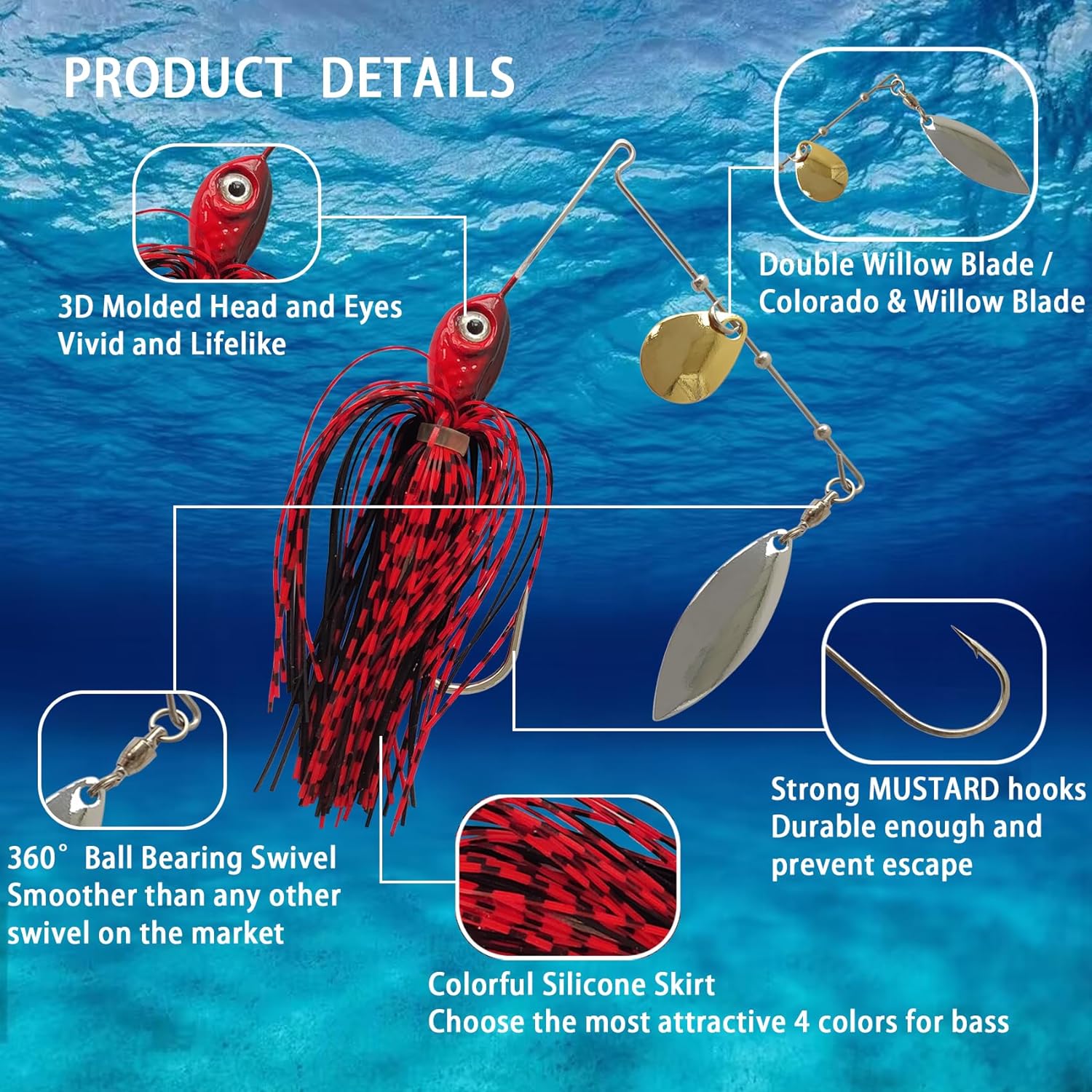 Eupheng Spinner Bait Spoon Wir – Fishing Lure Swimbait recenzja i cena