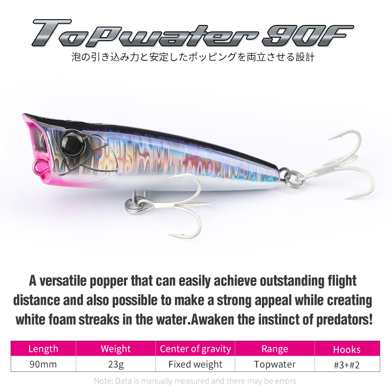 TSURINOYA 90mm 23g Topwater Po – Fishing Lure Popper recenzja i cena