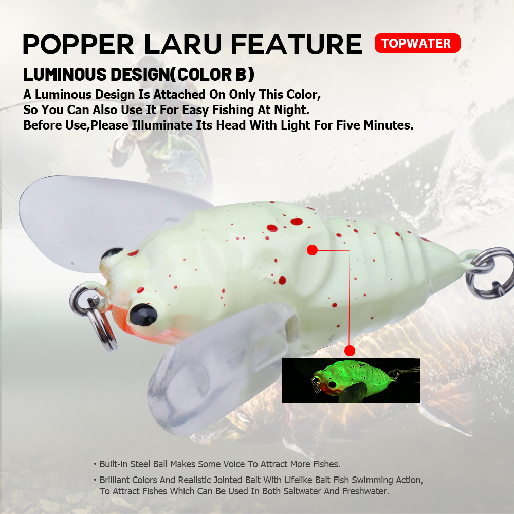 Agoie 6.5g 5cm Topwater Popper – Fishing Lure Popper recenzja i cena