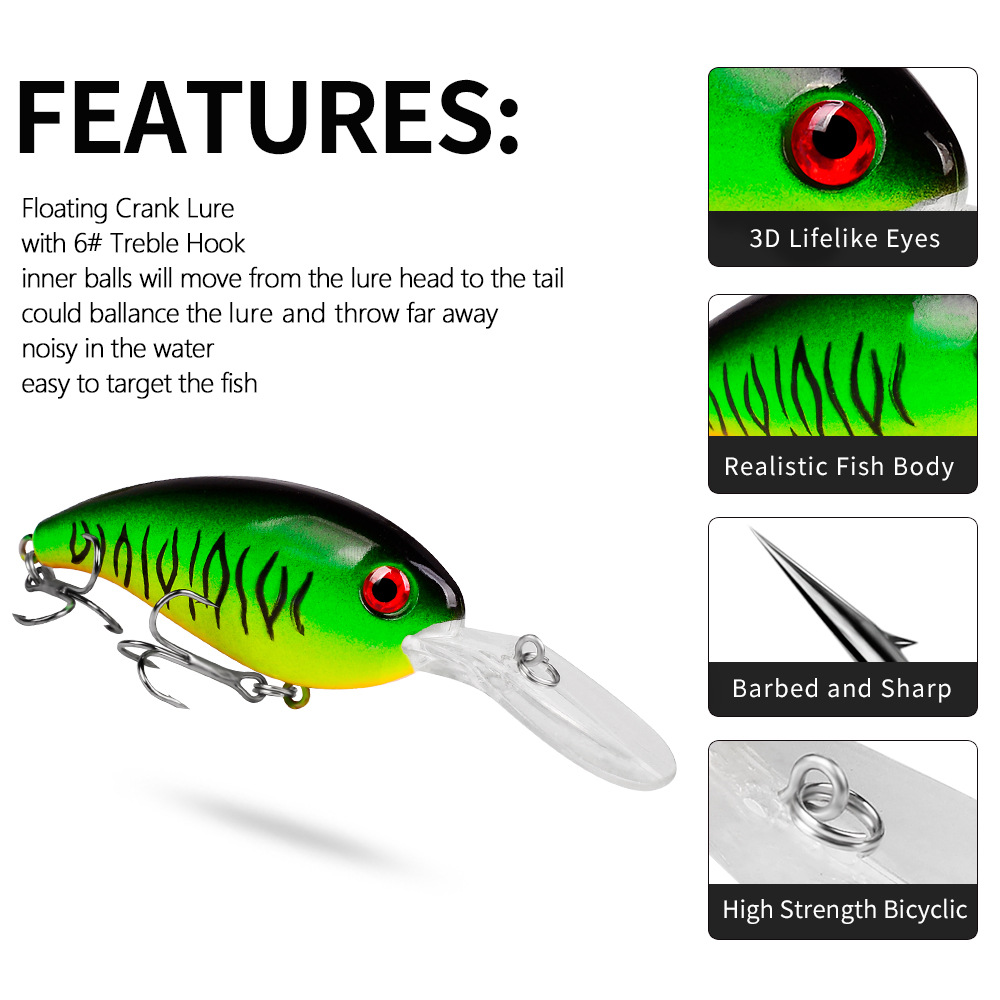1 sztuk Crankbait przynęty mor – Fishing Lure Jerkbait recenzja i cena