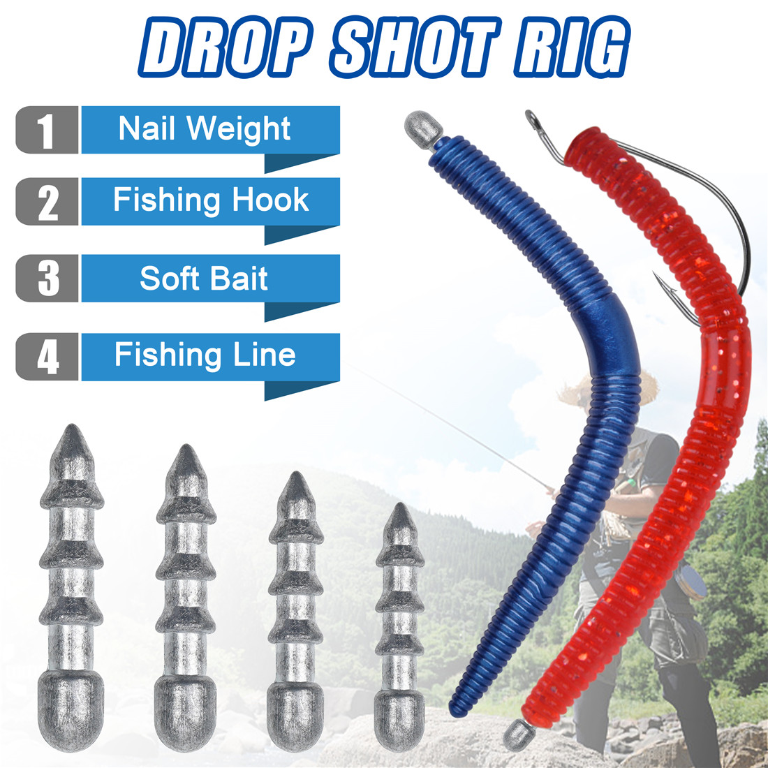 60 SZTUK Obciążniki do gwoździ – Fishing Lure Accessories recenzja i cena