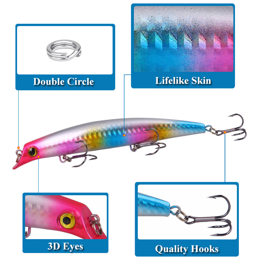 6 sztuk Crankbaits przynęty mo – Fishing Lure Crankbait recenzja i cena