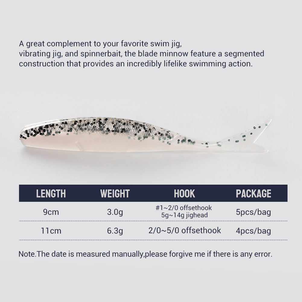 NOEBY Soft Lure Blade Minnow 9 – Fishing Lure Blade Bait recenzja i cena
