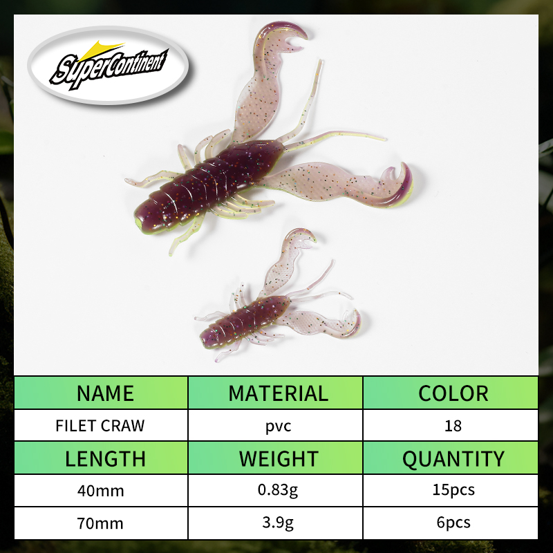 2023 Supercontinent Filet Craw – Fishing Lure Soft Plastic recenzja i cena
